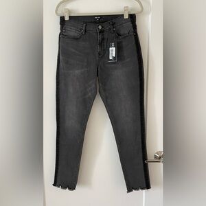 NWT Dear John Giselle Side Stripe Skinny Jeans, Gray, Size 30